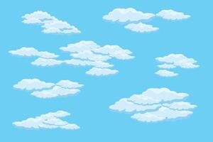 Cloud sky scene background vector simple cloud illustration template design