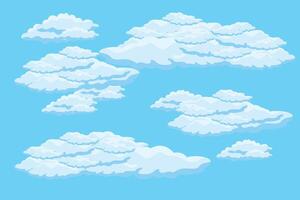 Cloud sky scene background vector simple cloud illustration template design