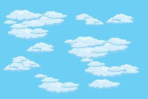 Cloud sky scene background vector simple cloud illustration template design