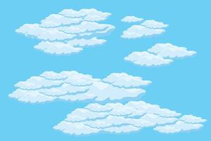 Cloud sky scene background vector simple cloud illustration template design