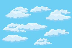 Cloud sky scene background vector simple cloud illustration template design