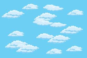 Cloud sky scene background vector simple cloud illustration template design