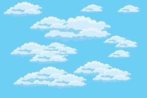 Cloud sky scene background vector simple cloud illustration template design