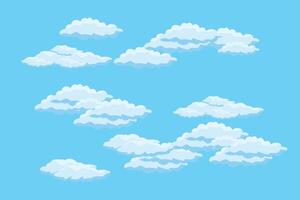 Cloud sky scene background vector simple cloud illustration template design