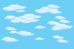 Cloud sky scene background vector simple cloud illustration template design