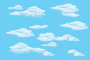 Cloud sky scene background vector simple cloud illustration template design