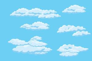 Cloud sky scene background vector simple cloud illustration template design