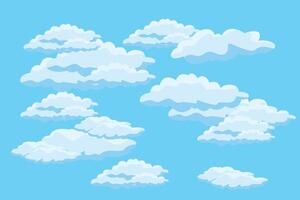 Cloud sky scene background vector simple cloud illustration template design