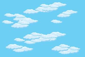 Cloud sky scene background vector simple cloud illustration template design