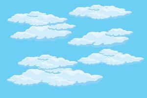 Cloud sky scene background vector simple cloud illustration template design