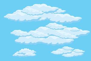 Cloud sky scene background vector simple cloud illustration template design