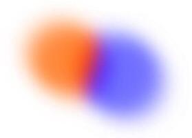 Blurred Gradient Backdrop, Soft Gradient Background, Orange and Purple defocus on white background, Vector Illustration