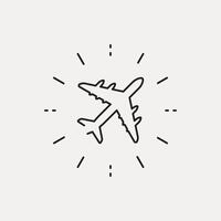 Airplane Line Icon, Vector illustration