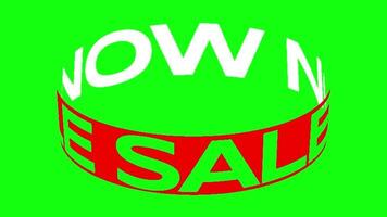 now no sale sign on green background video