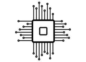 microchip icon design vector