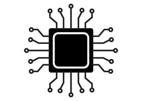 microchip icon design vector