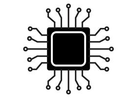 microchip icon design vector