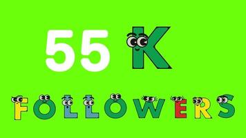 Follower Cartoon alphabets letters text animated video. video