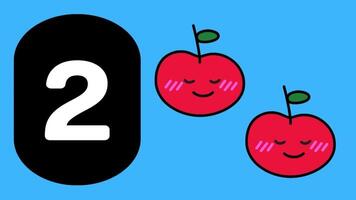 Fruit animated learning for kids number counting nursery rhymes class Preschool Learning Videos. video