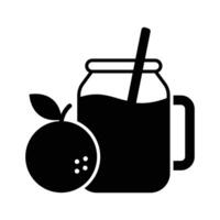 naranja jugo icono vector diseño modelo sencillo y limpiar