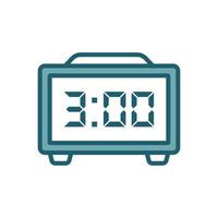 digital clock icon vector design template simple and clean