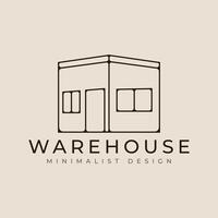 warehouse logo icon and symbol vector illustration storage building minimalist design