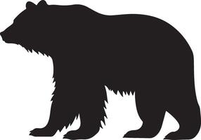 Polar Bear Silhouette Vector Illustration White Background