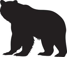 Polar Bear Silhouette Vector Illustration White Background