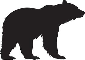 polar oso silueta vector ilustración blanco antecedentes