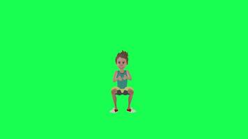 3d animated teenage boy playing video games, front angle chroma key green