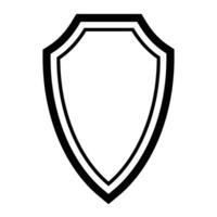 shield line icon with frame vector