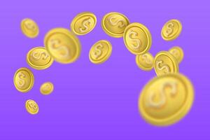 3D Token Coin Icons vector