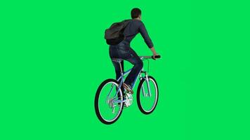 A traveler riding a bicycle from three corners video