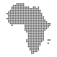 Africa map line icon with polka dot pattern vector