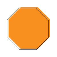 octagonal geometric icon vector