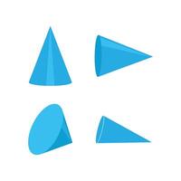 geometric cone icon vector