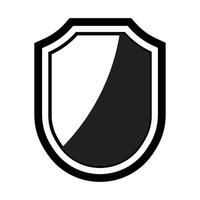 shield icon with curved shadow effect frame vector