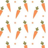 Cute vector pattern with bright carrots