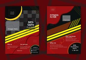 Fitness Flyer Design Template, GYM Flyer template vector