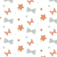 vector cute pattern with decorations for girls in delicate colours