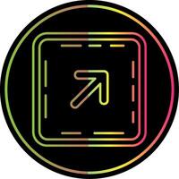 Up right arrow Line Gradient Due Color Icon vector