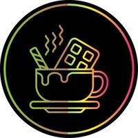 Hot Chocolate Line Gradient Due Color Icon vector