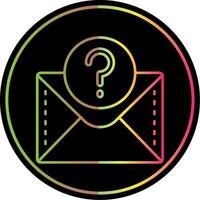 Question mark Line Gradient Due Color Icon vector