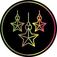 Christmas star Line Gradient Due Color Icon vector