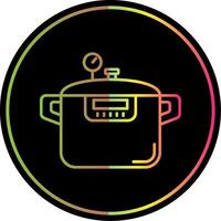 Pressure cooker Line Gradient Due Color Icon vector