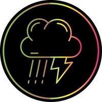 Thunder strom Line Gradient Due Color Icon vector