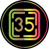 Thirty Five Line Gradient Due Color Icon vector