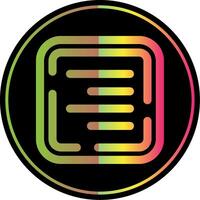 Right align Line Gradient Due Color Icon vector