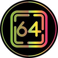 Sixty Four Line Gradient Due Color Icon vector