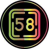 Fifty Eight Line Gradient Due Color Icon vector